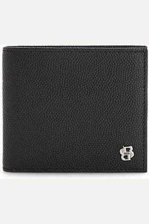 HUGO BOSS Leather wallet and card holder set with Double B monograms