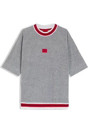 HUGO BOSS Short-sleeved sweatshirt with contrast trims