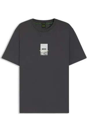 HUGO BOSS Relaxed-fit T-shirt in stretch cotton with photo print
