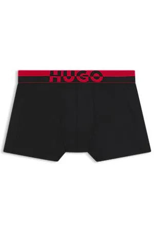 HUGO BOSS Three-pack of modal-blend trunks with logo waistbands
