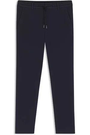 HUGO BOSS Tapered-fit trousers in a cotton blend
