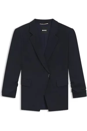 HUGO BOSS Slim-fit blazer with press-stud closure