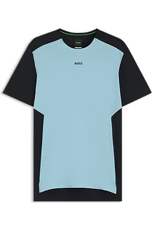 HUGO BOSS Active mesh-jersey T-shirt with decorative reflective details