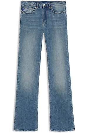 HUGO BOSS Flared-leg jeans in Atlantic-blue comfort-stretch denim