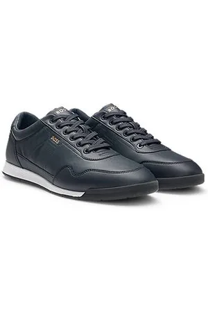 HUGO BOSS Leather trainers with gold-tone logo