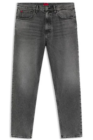 HUGO BOSS Tapered-fit jeans in denim with used effects