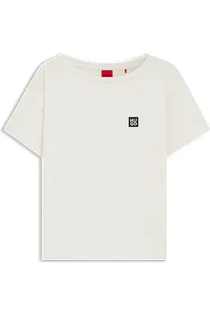 HUGO BOSS Modal-blend pyjama T-shirt with logo print