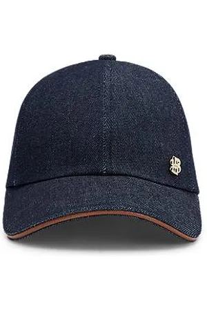 HUGO BOSS Cotton-denim cap with Double B monogram
