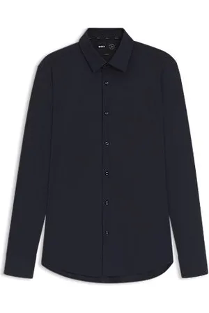 HUGO BOSS Slim-fit shirt in performance-stretch jersey