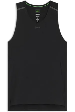 HUGO BOSS Active mesh-jersey tank top with decorative reflective details