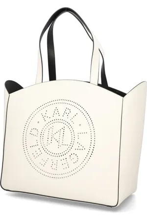 Karl Lagerfeld K/circle lg tote perforated
