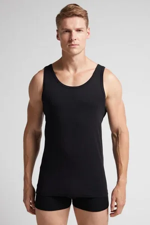 intimissimi Tílko bez Rukávů s Kulatým Výstřihem z Elastické Bavlny Superior Člověk