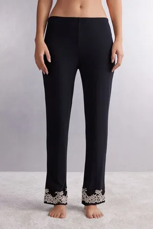intimissimi Dlouhé Modalové Kalhoty s Volánem Pretty Flowers Žena