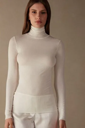 intimissimi Ultralehká Halenka se Stojáčkem z Modalu a Kašmíru Žena