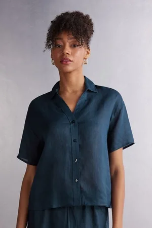 intimissimi Košile s Krátkým Rukávem ze Lněného Plátna Žena