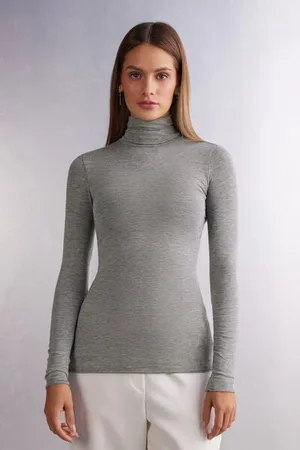 intimissimi Ultralehká Halenka se Stojáčkem z Modalu a Kašmíru Žena