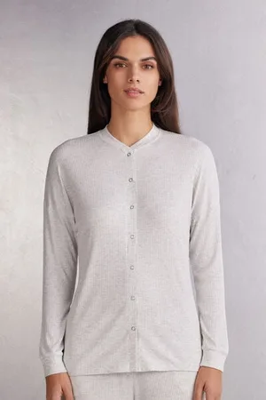 intimissimi Modalový Top s Dlouhým Rukávem a Zapínáním Vpředu Chic Comfort Žena