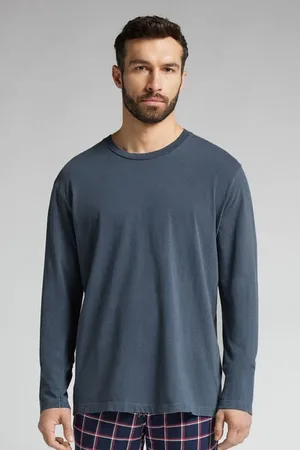 intimissimi Bavlněný Top s Dlouhým Rukávem Washed Collection Člověk