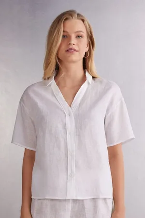 intimissimi Košile s Krátkým Rukávem ze Lněného Plátna Žena