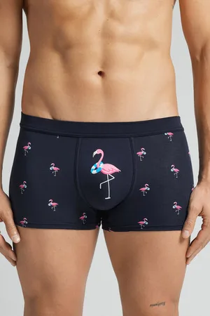 intimissimi Boxerky z Bavlny Natural Fresh s Potiskem Plameňáků Člověk