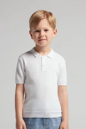 intimissimi Chlapecké Polo Tričko s Krátkým Rukávem z Bavlněného Úpletu Chlapec