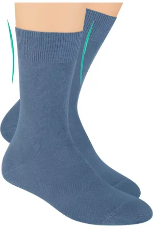 Steven Pánské zdravotní ponožky s lemem 055 Barva/Velikost: jeans / 41/43