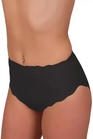 Hanna Style Dámské vyšší antibakteriální bezešvé laser kalhotky vzor 03-69 Barva/Velikost: černá / S/M