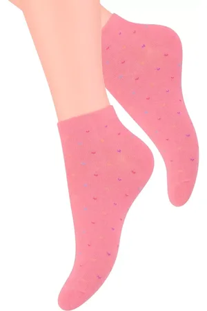 Steven Dámské kotníkové ponožky se vzorem 114/12 Barva/Velikost: růžová (pink) / 35/37