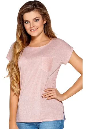 Babell Dámská halenka Manuella s krátkým rukávem Barva/Velikost: růžová (pink) / L/XL