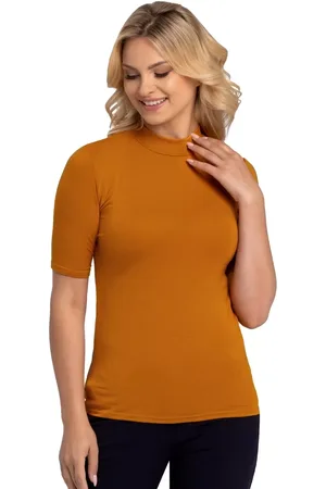 Babell Dámské jednobarevné tričko Edith Barva/Velikost: okrová / XS/S
