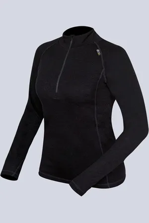 Gina Triko se zipem s dlouhým rukávem dámské 88015P Barva/Velikost: černá / L