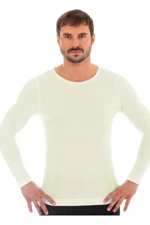 Brubeck Pánské tričko LS11600M Barva/Velikost: krémová / XL/XXL