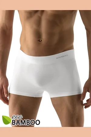 Gina Výhodné balení 5 kusů - Bambusové pánské boxerky krátká nohavička 53005P Barva/Velikost: bílá / L/XL