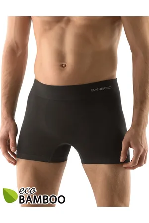 Gina Bambusové pánské boxerky delší nohavička 54005P Barva/Velikost: černá / L/XL