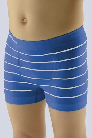 Gina Boxerky s kratší nohavičkou chlapecké 25997P Barva/Velikost: atlantic, bílá / M