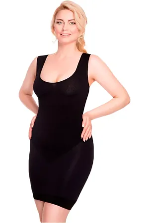 Hanna Style Dámská bezešvá stahovací spodnička vzor 06-721 Barva/Velikost: černá / M/L