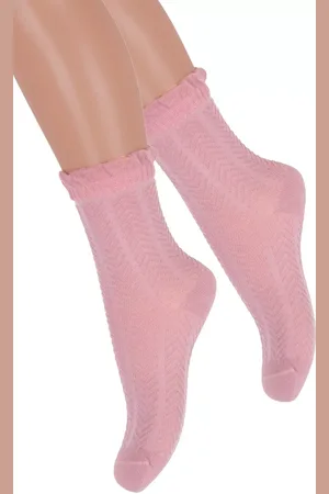 Steven Dívčí klasické ponožky 014/467 Barva/Velikost: růžová (pink) / 29/31
