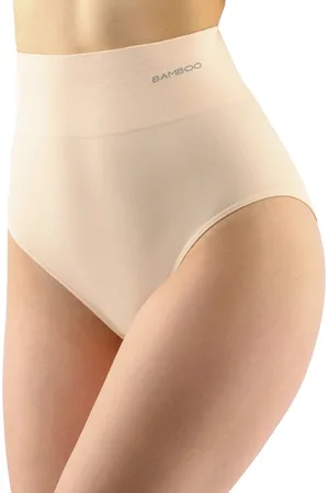 Gina Výhodné balení 5 kusů - Bambusové klasické kalhotky vysoký pas 00040P Barva/Velikost: tělová / L/XL