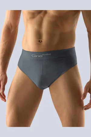Gina Pánské slipy bezešvé 51003P Barva/Velikost: tm. šedá / L/XL