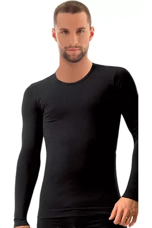 Brubeck Pánské tričko Comfort Cotton LS01120M Barva/Velikost: černá / S/M