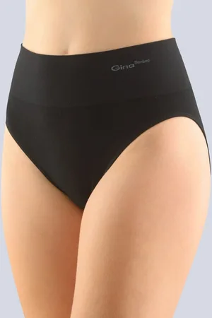 Gina Klasické kalhotky Bamboo širší bok 00035P Barva/Velikost: černá / L/XL
