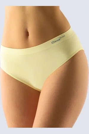Gina Výhodné balení 5 kusů - Kalhotky bambusové klasik 00019P Barva/Velikost: vanilková / L/XL