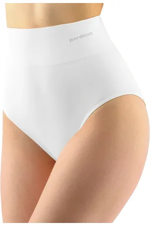 Gina Bambusové klasické kalhotky vysoký pas 00040P Barva/Velikost: bílá / L/XL