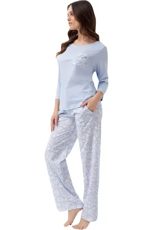 Luna Dámské pyžamo 335/41 Barva/Velikost: modrá světlá / XL