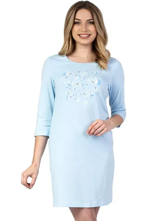 Regina Andrew Dámská noční košile 138/41 Barva/Velikost: modrá světlá / 3XL