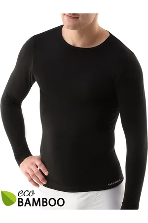 Gina Výhodné balení 5 kusů - Bambusové tričko pánské, dlouhý rukáv 58007P Barva/Velikost: černá / L/XL