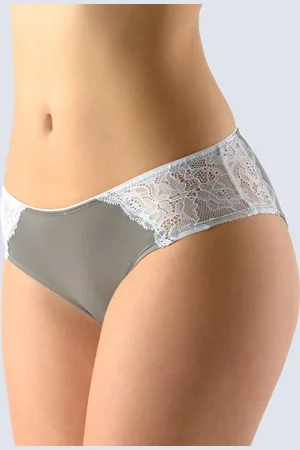 Gina Kalhotky francouzské 14138P Barva/Velikost: šedá, bílá / XS/S