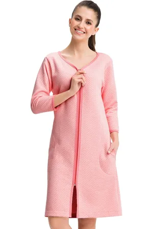 Luna Dámský župan na zip model 214 Barva/Velikost: růžová (pink) / M/L