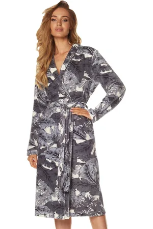 L -  L Dámský župan s límcem 2071 PPRC Barva/Velikost: šedá / XL/XXL