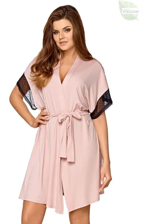 Babella Dámský krajkový župan Juliette Barva/Velikost: růžová (pink) / L/XL